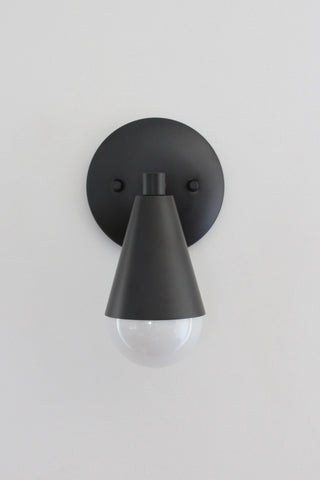 Matte Black Uptown Sconce